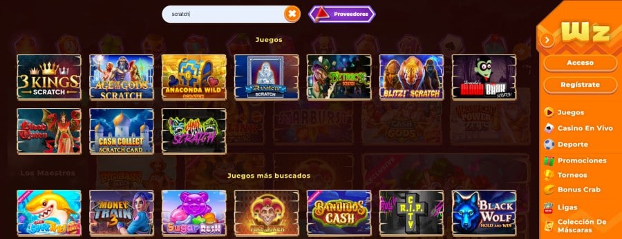 Rasca y gana en Casino Wazamba