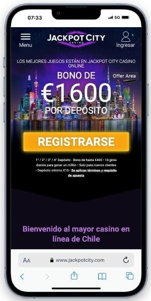 Jackpot City Casino en Móvil