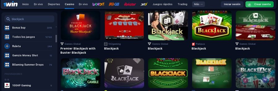 1win blackjack casino mach