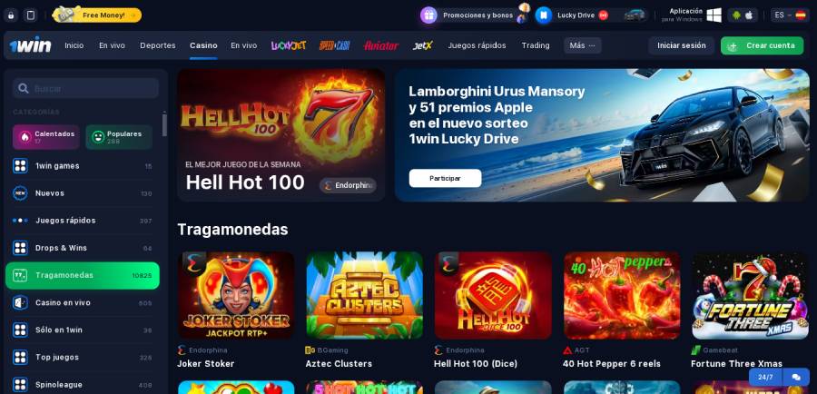 1win tragamonedas casino mach