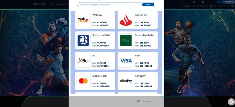 Metodos de pago en casino