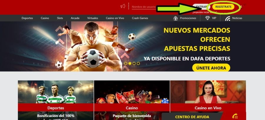 registrate en dafabet