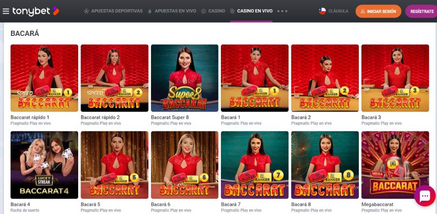 tonybet baccarat casino mach