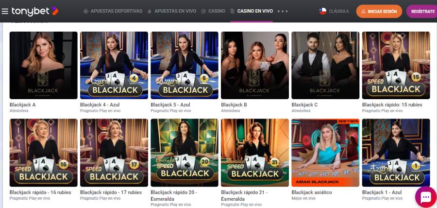 tonybet blackjack casino mach