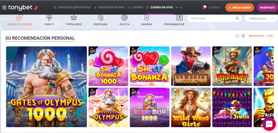 tonybet casino en vivo casino mach