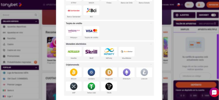tonybet casino servipag