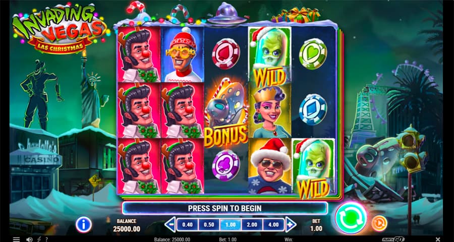 invading vegas las christmas play'n go