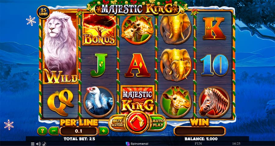 majestic king christmas edition spinomenal