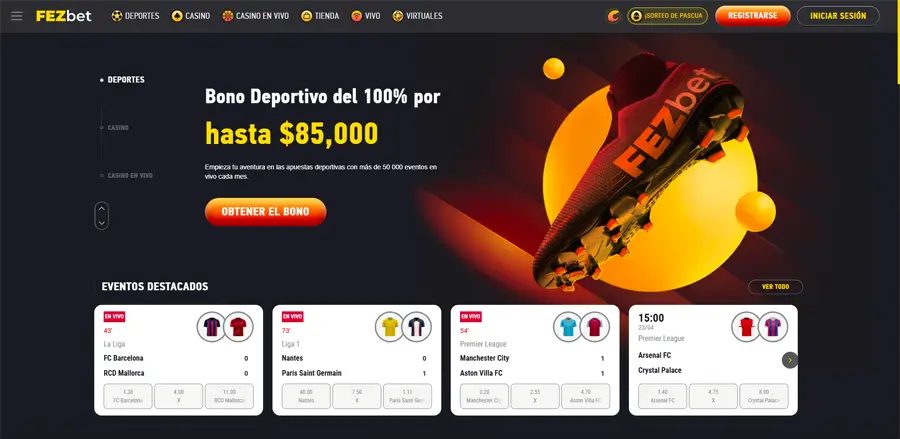 paso 1 registrarse fezbet