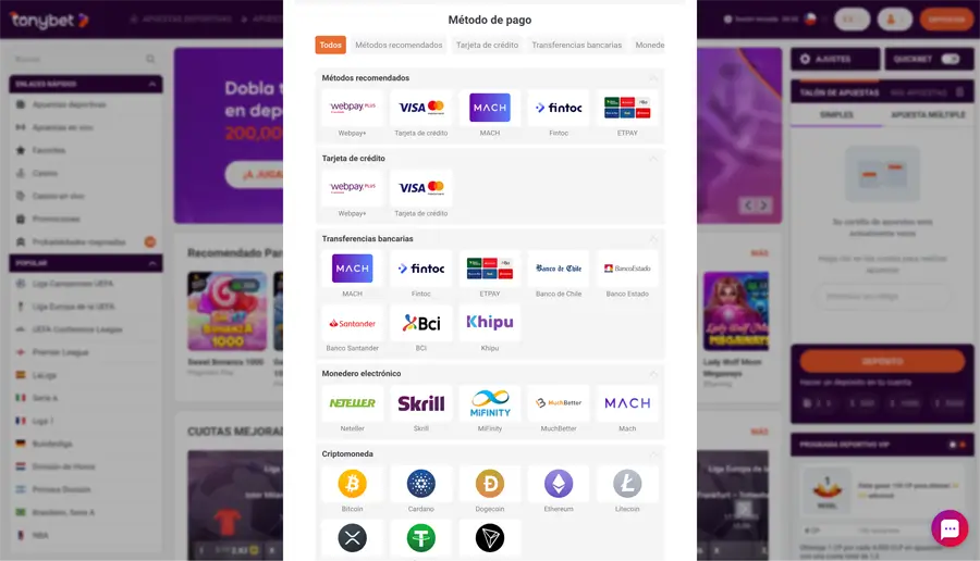tonybet trustly