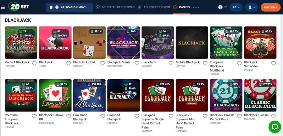 20bet blackjack