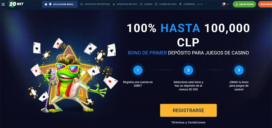 20bet bono de bienvenida chile
