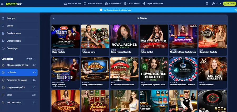 jugabet ruleta chile