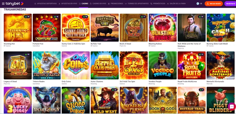 Captura de pantalla Tonybet Casino tragamonedas