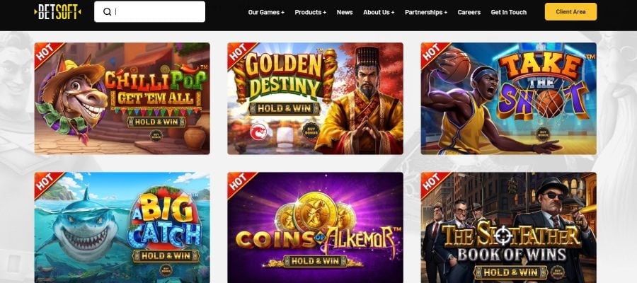 Captura de pantalla del proveedor Betsoft