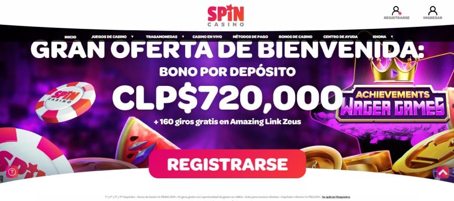 Captura de pantalla de los giros gratis en Spin Casino