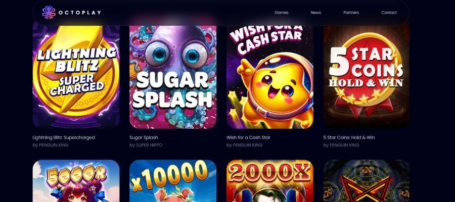 Captura de pantalla del proveedor Octoplay