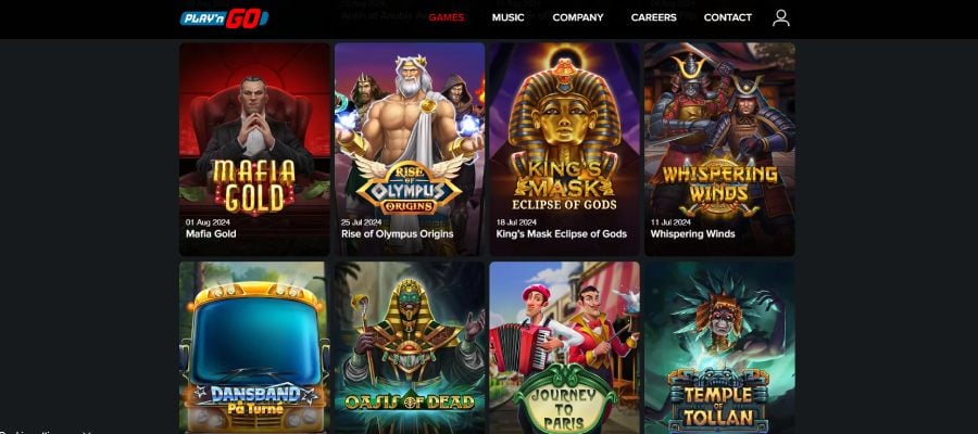 Captura de pantalla del proveedor Play'n Go