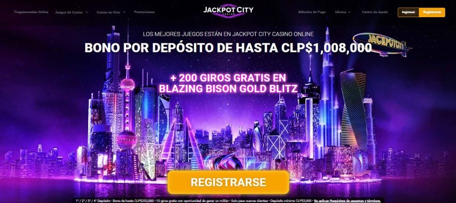 Captura de pantalla del bono de bienvenida cripto en Jackpot City