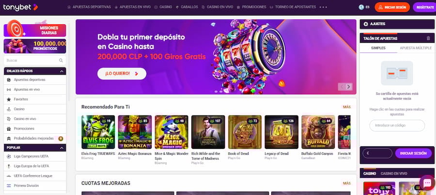 mejores casino en chile tonybet