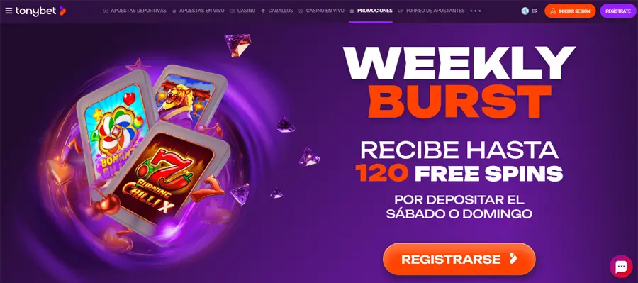 tonybet 25 giros gratis sin depósito