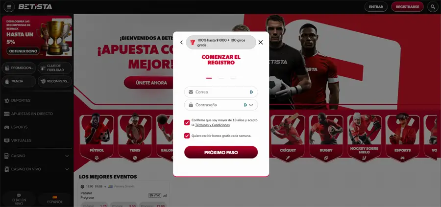 creación de credenciales de acceso betista