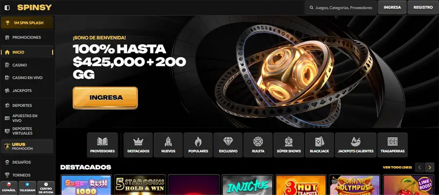 paso 1 registro spinsy