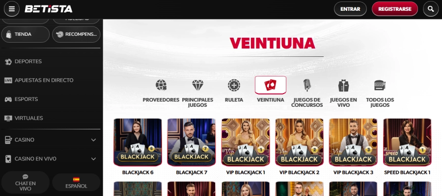Betista blackjack casino en vivo chile