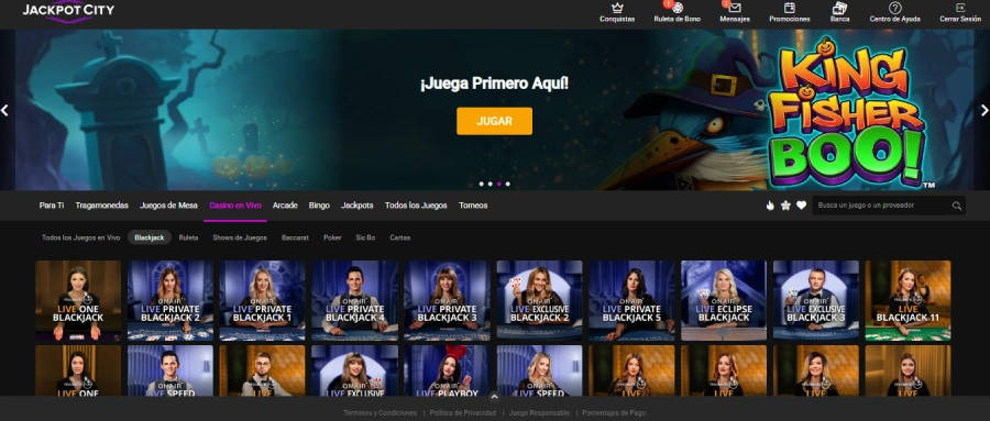 JackpotCity blackjack casino en vivo chile