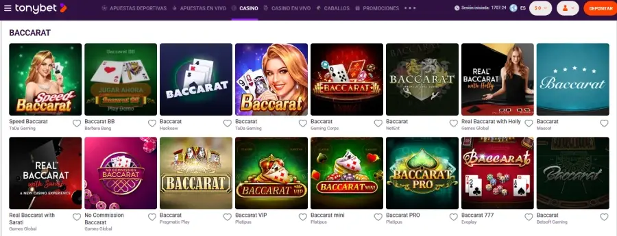 Tonybet casino Muchbetter para baccarat