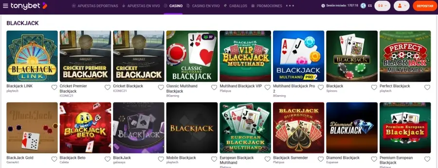 Tonybet casino Muchbetter para blackjack
