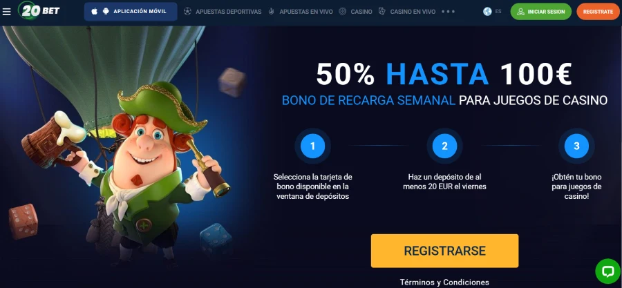 bono giros gratis en 20bet
