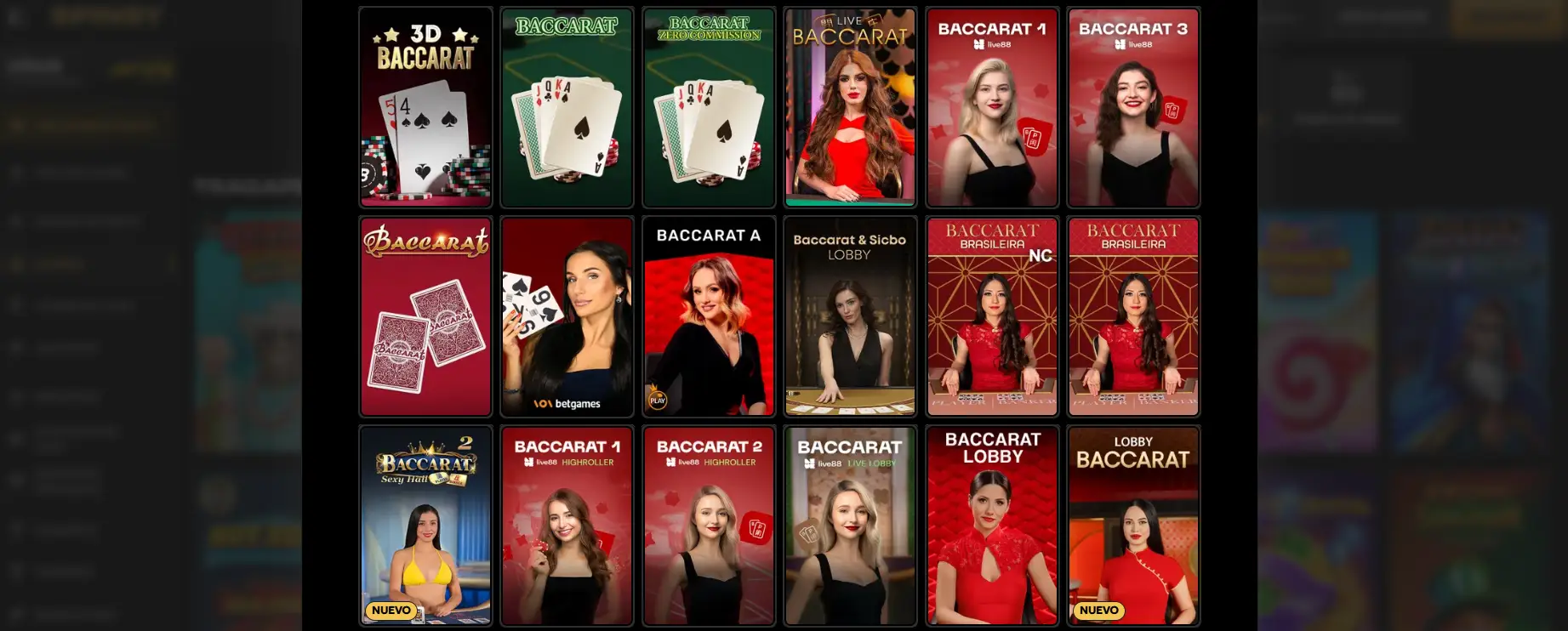 baccarat en spinsy