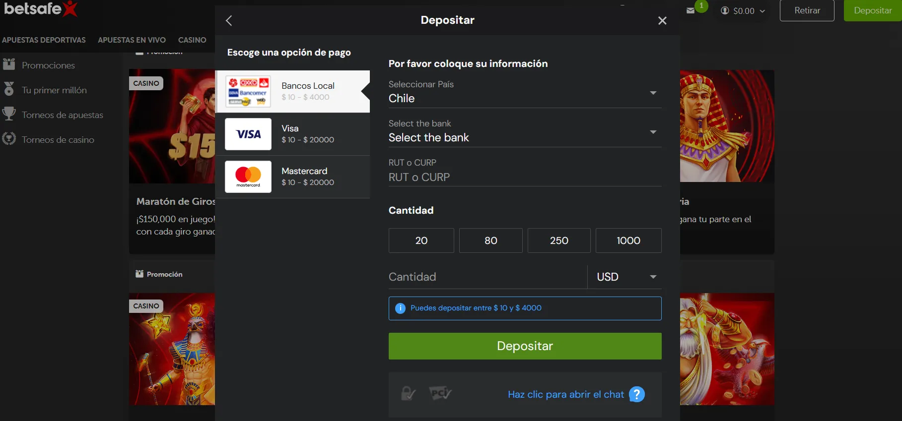 cajavecina en betsafe