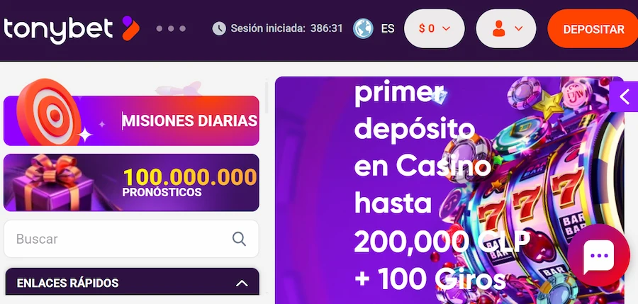 depositos en tonybet
