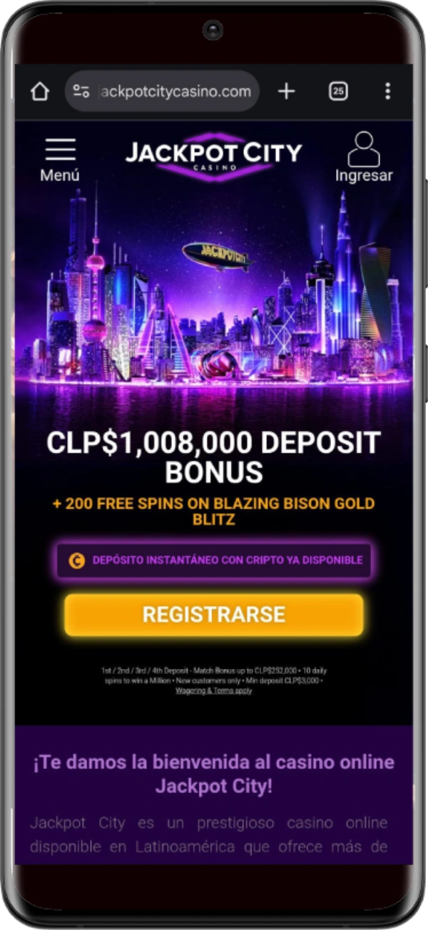 JackpotCity movil android