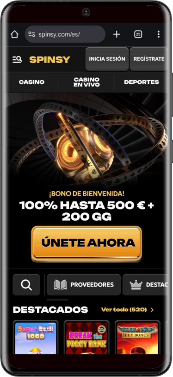 Spinsy movil android