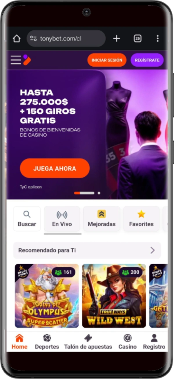 Tonybet movil android