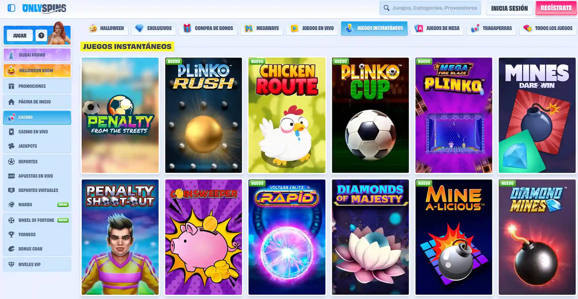 minijuegos onlyspins