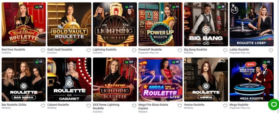 ruleta en vivo 20bet