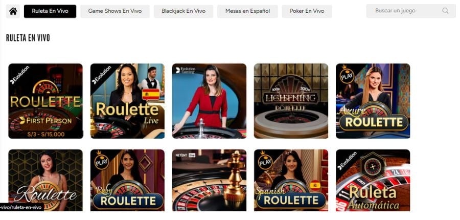 ruleta en vivo
