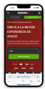 interfaz movil betsafe