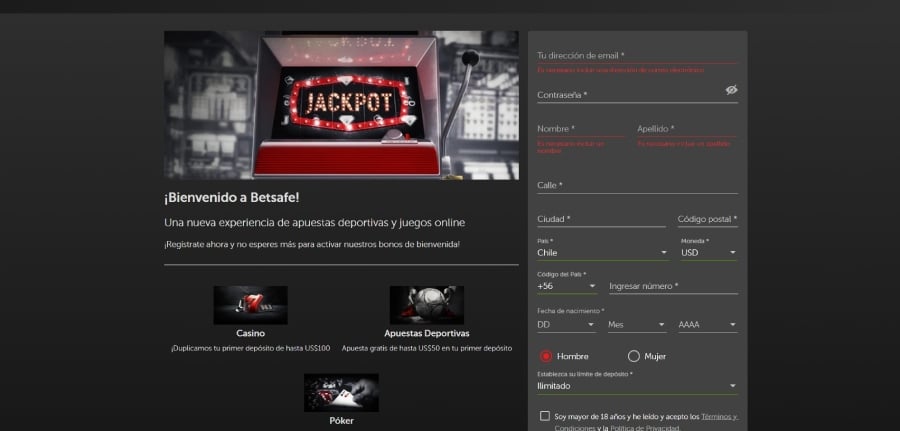 paso 2 betsafe