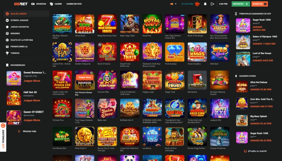 Juegos en GGBet Casino