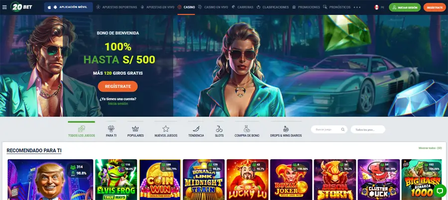 20bet mejores casino online perú
