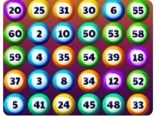 bolas numeradas bingo