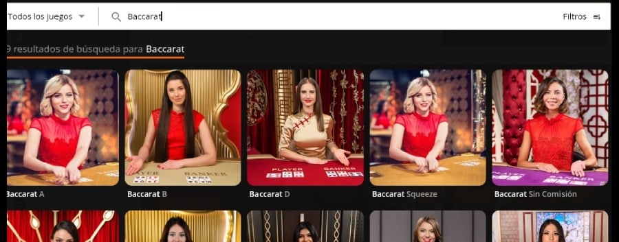 Los juegos de baccarat en Betsson