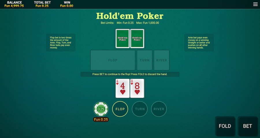 una mano de holdem poker
