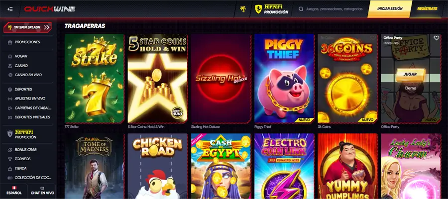 quickwin con slots en perú