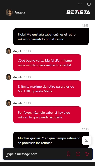 Contactar con el servicio de atención al cliente de Betista